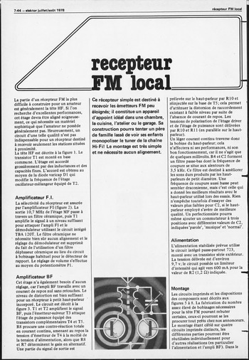 récepteur FM local