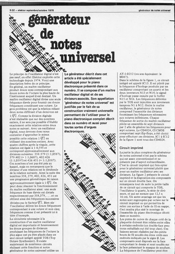 générateur de notes universel