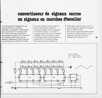 convertisseur de signalll[ carres en signaux en marches d`escalier