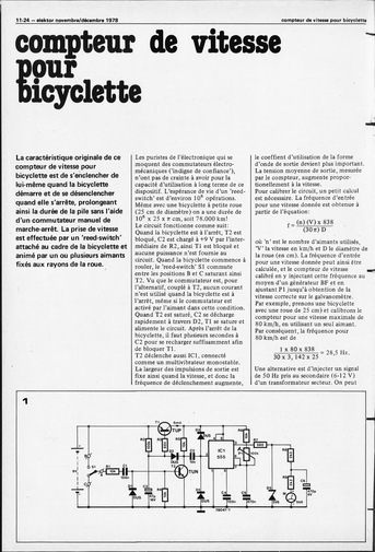 compteur de vitesse pour bicyclette