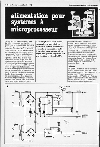 Alimentation pour systemes a microprocesseur