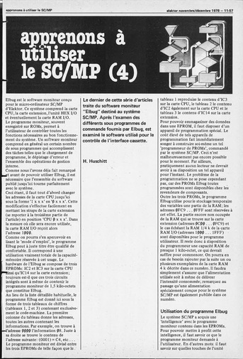 apprenons à utiliser le SC/MP IV