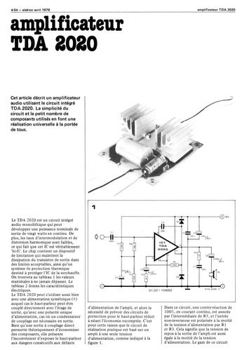 amplificateur TDA 2020