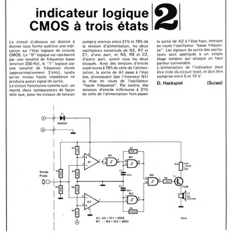 indicateur logique CMOS à trois états