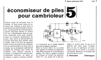 économiseur de piles pour cambrioleur