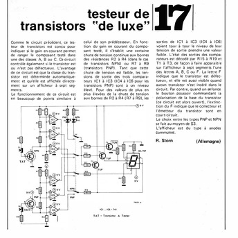 testeur de transistors de luxe