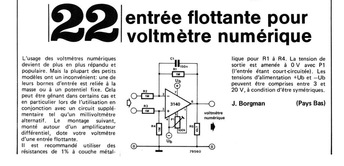 entrée flottante pour voltmètre numérique