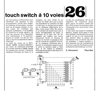 touch switch à 1O  voies