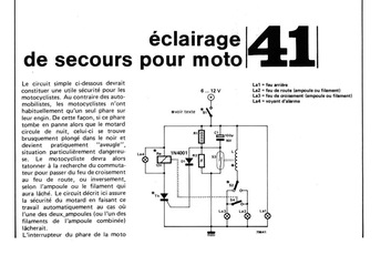 éclairage de secours pour moto