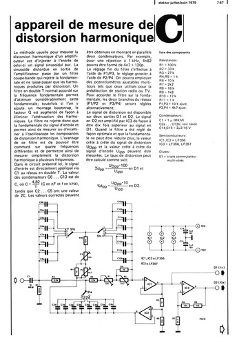 appareil de mesure de distorsion harmonique