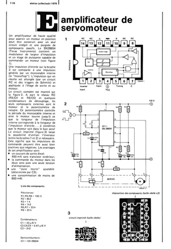 amplificateur pour servomoteur