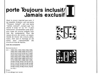 porte Toujours inclusif/ Jamais exclusif