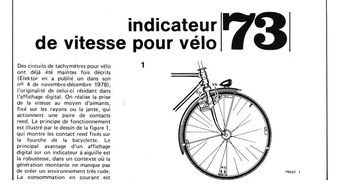 indicateur de vitesse pour vélo