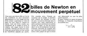 billes de Newton en mouvement perpétuel