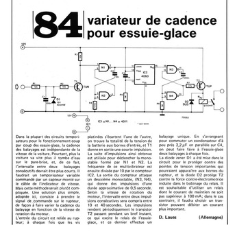 variateur de cadence pour essuie-glace