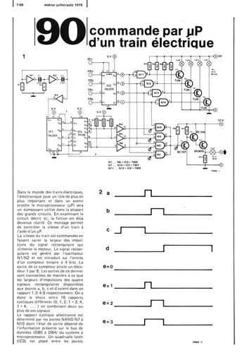 commande par µP d`un train électrique