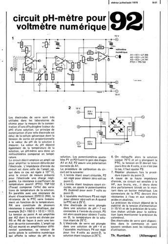 circuit pH-mètre pour voltmètre numérique