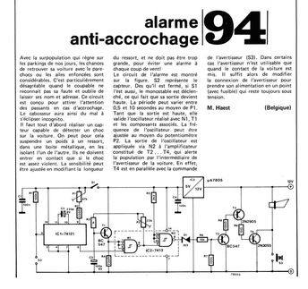 alarm anti-accrochage