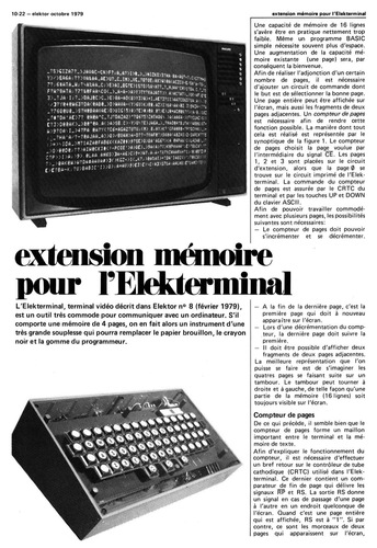 "extension mémoire
pour l`Elekterminal"