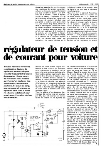 régulateur de tension et de courant pour voiture