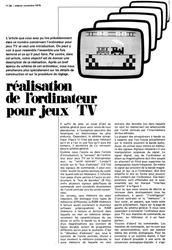 Réalisation de l`ordinateur pour jeux TV