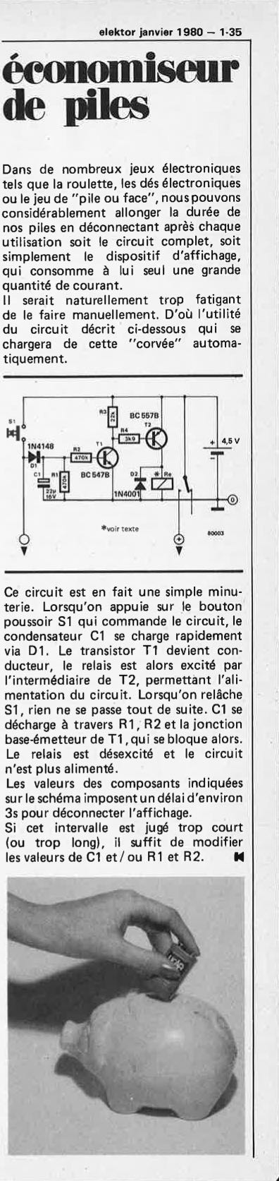 Economiseur de piles