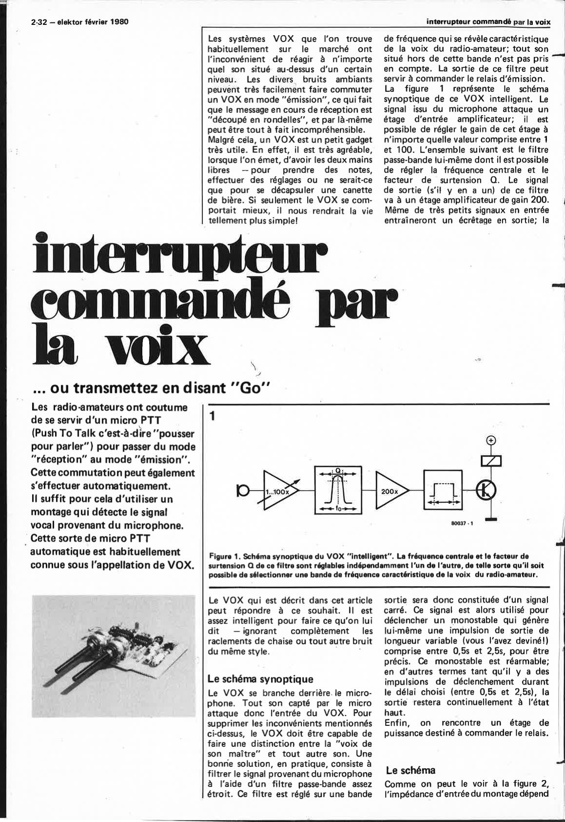 interrupteur commandé par la voix