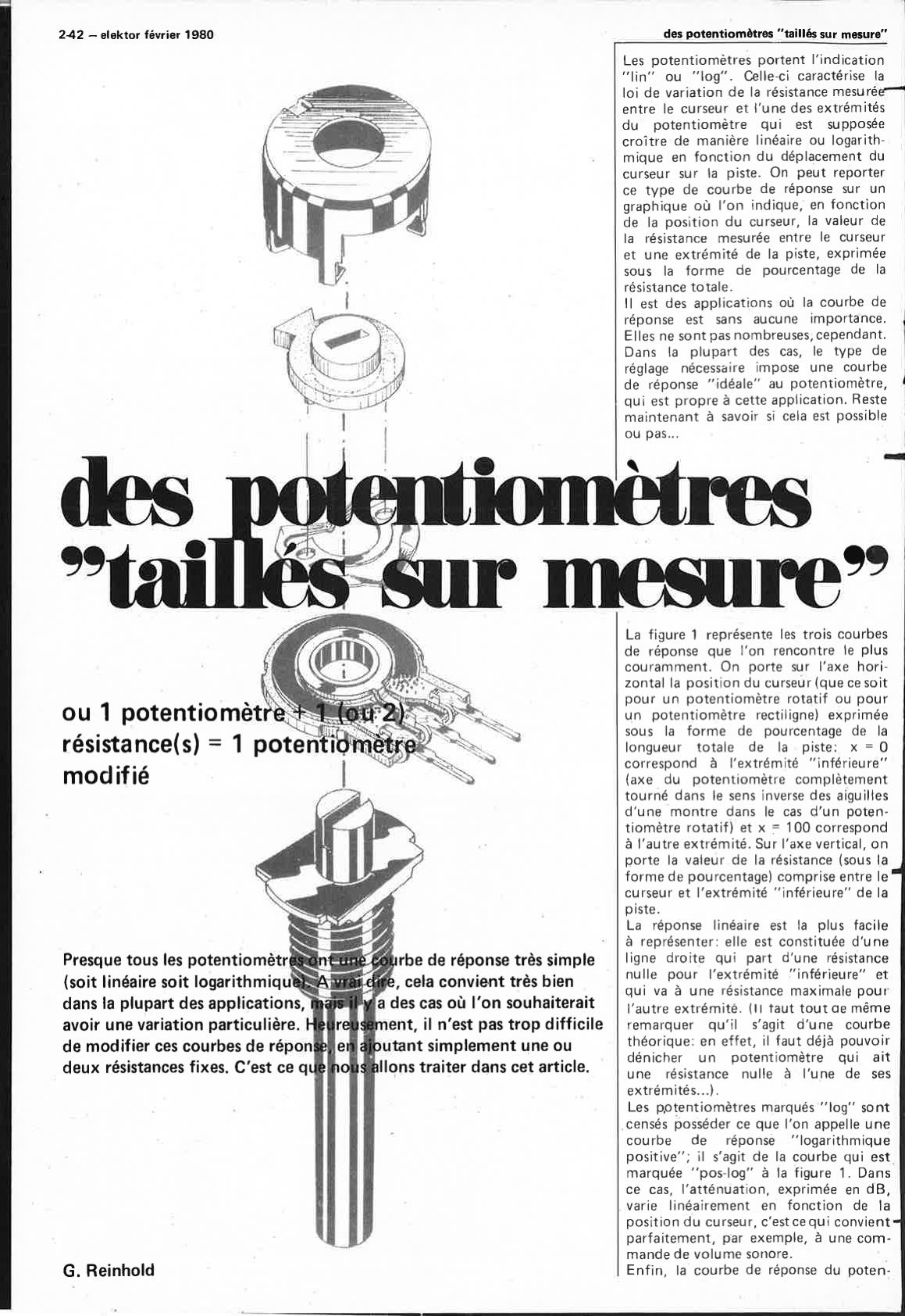 Des potentiomètres taillés sur mesure