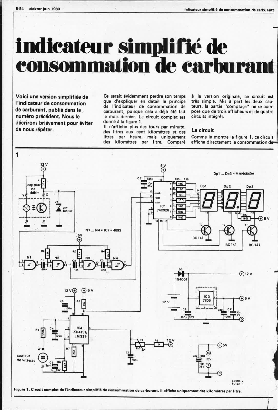 Indicateur simplifié de consommation de carburant