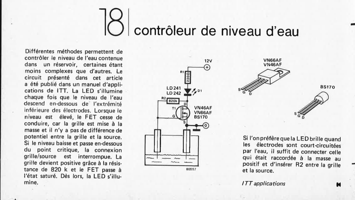 Contrôleur de niveau d`eau