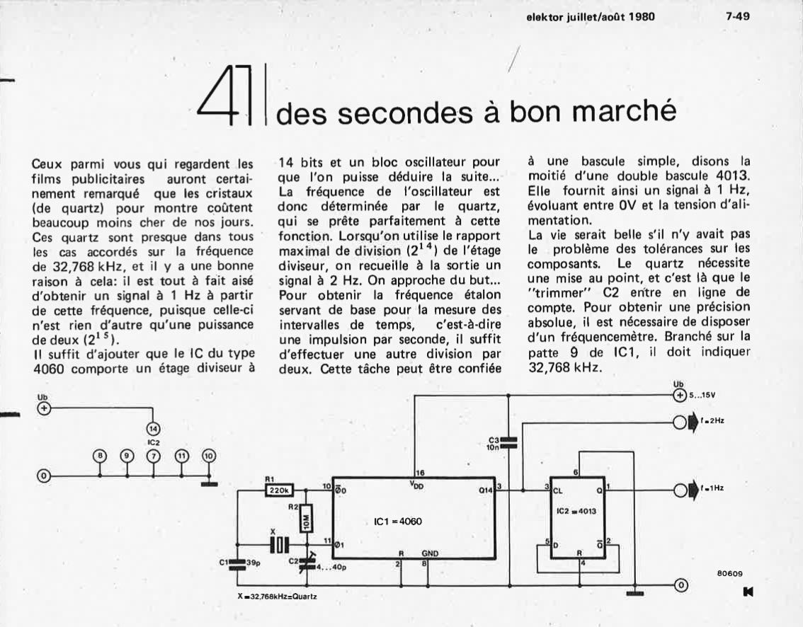 Des secondes à bon marché