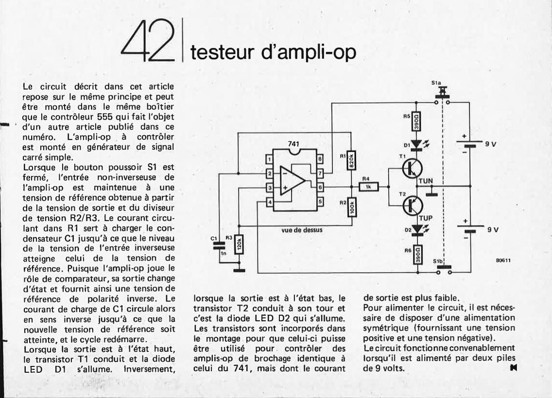 Testeur d`ampli-op