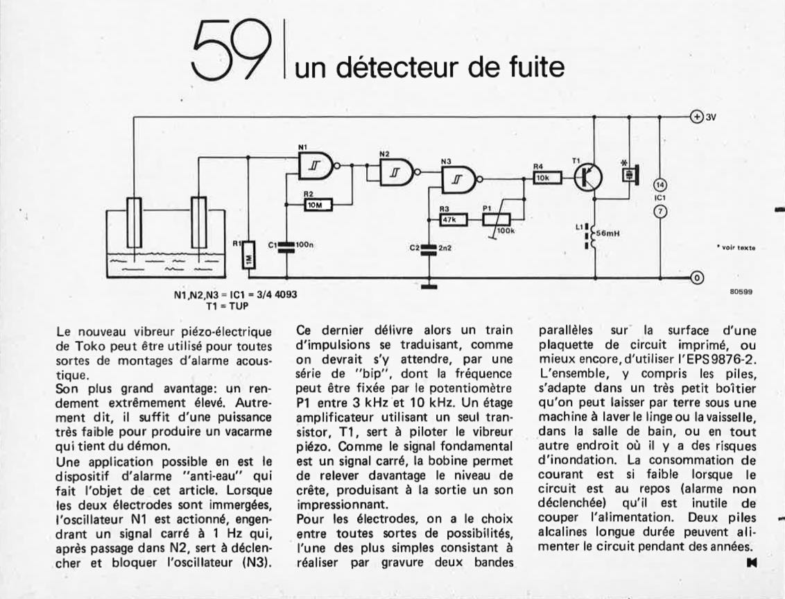 Détecteur de fuite