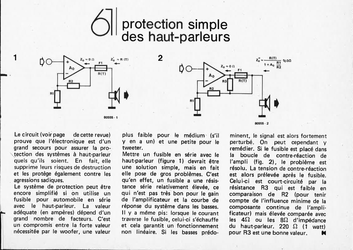 Protection simple des haut-parleurs