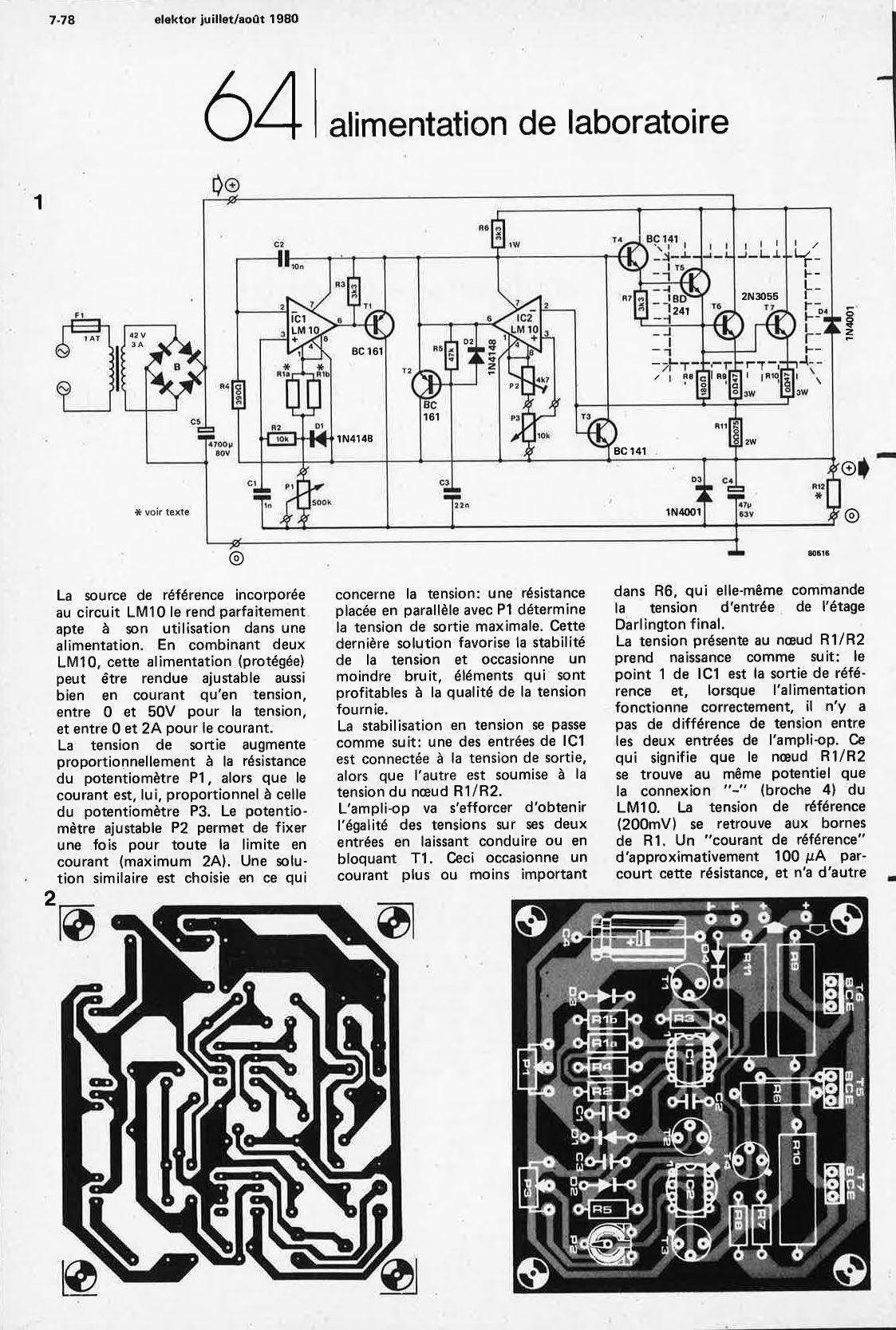 Alimentation de laboratoire