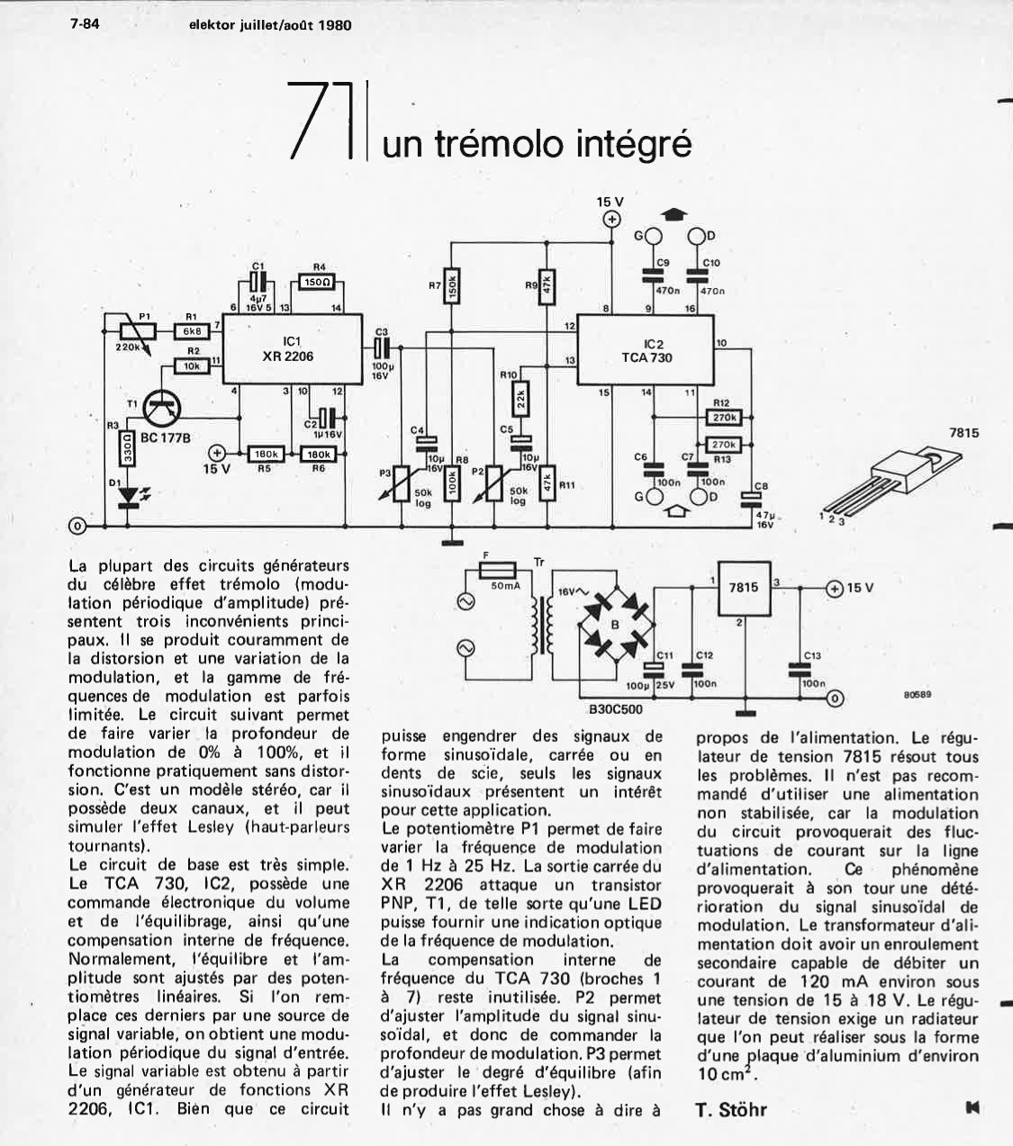 Un trémolo intégré