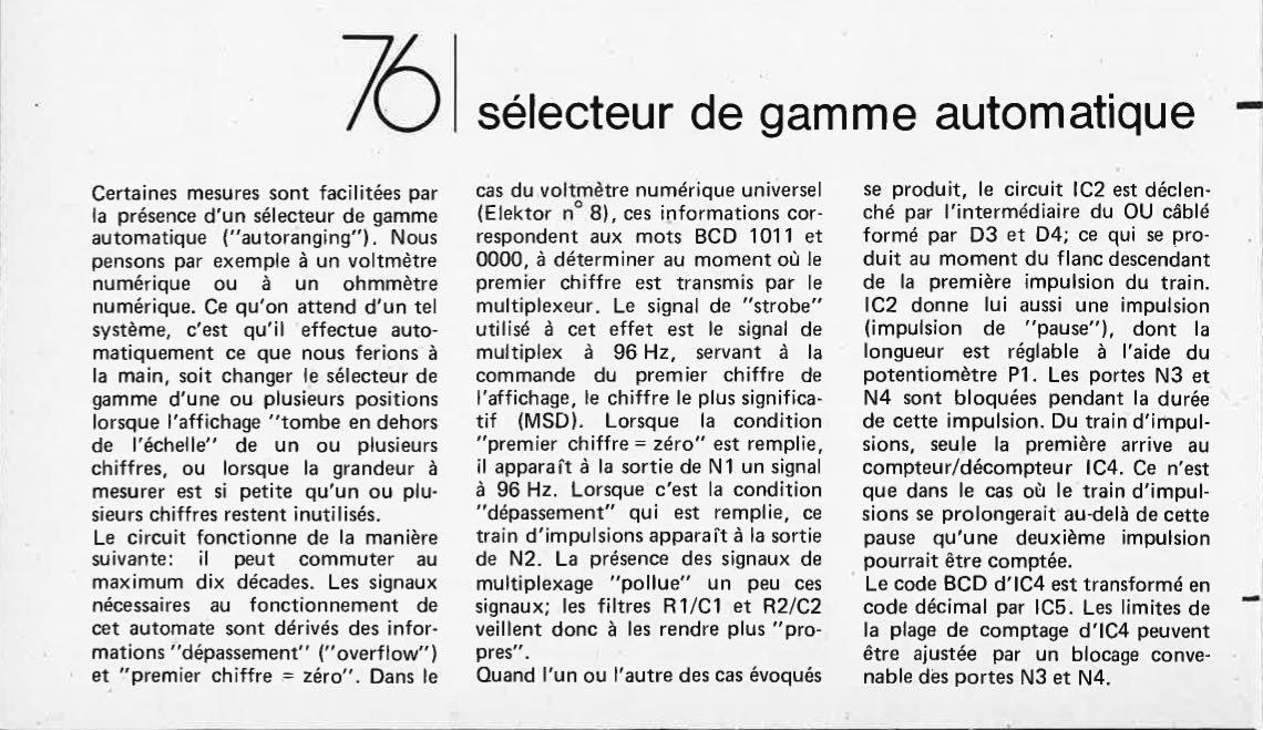 Sélecteur de gamme automatique