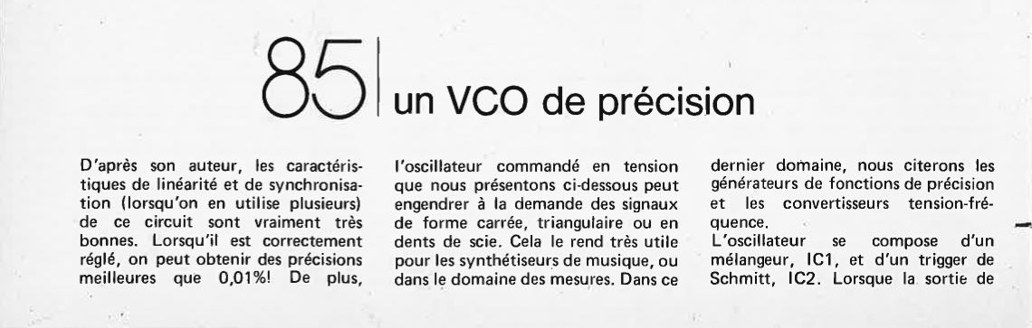 VCO de précision