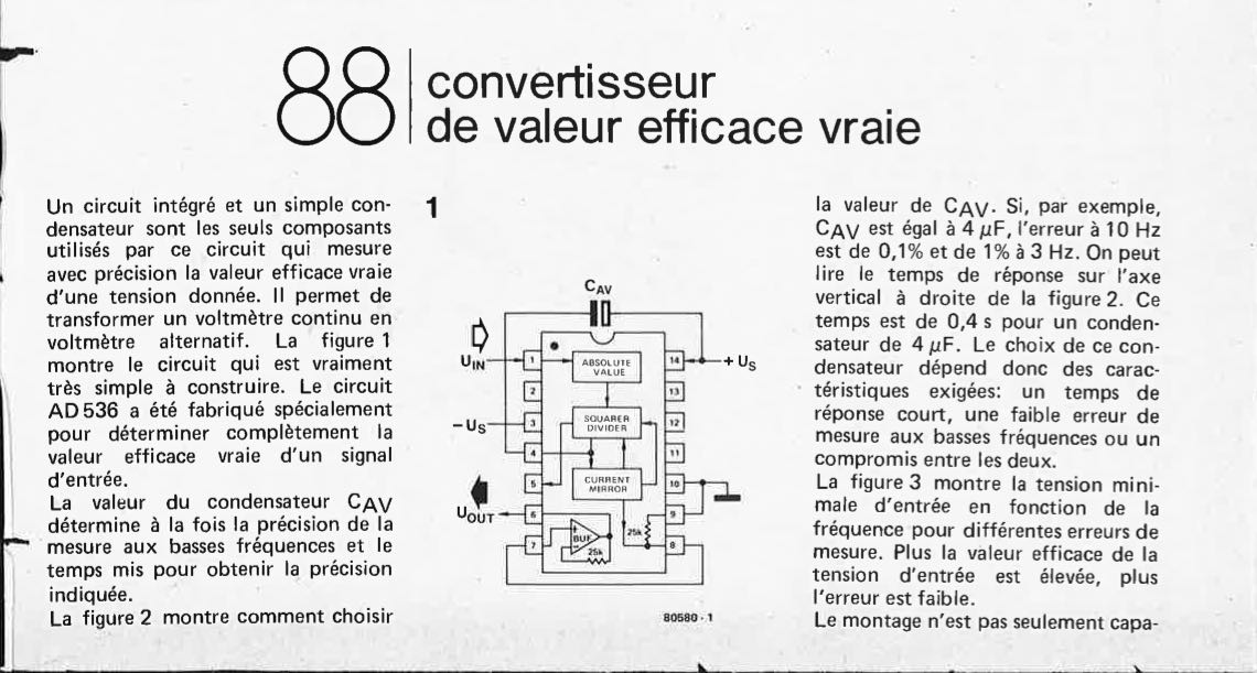 Convertisseur de valeur efficace vraie