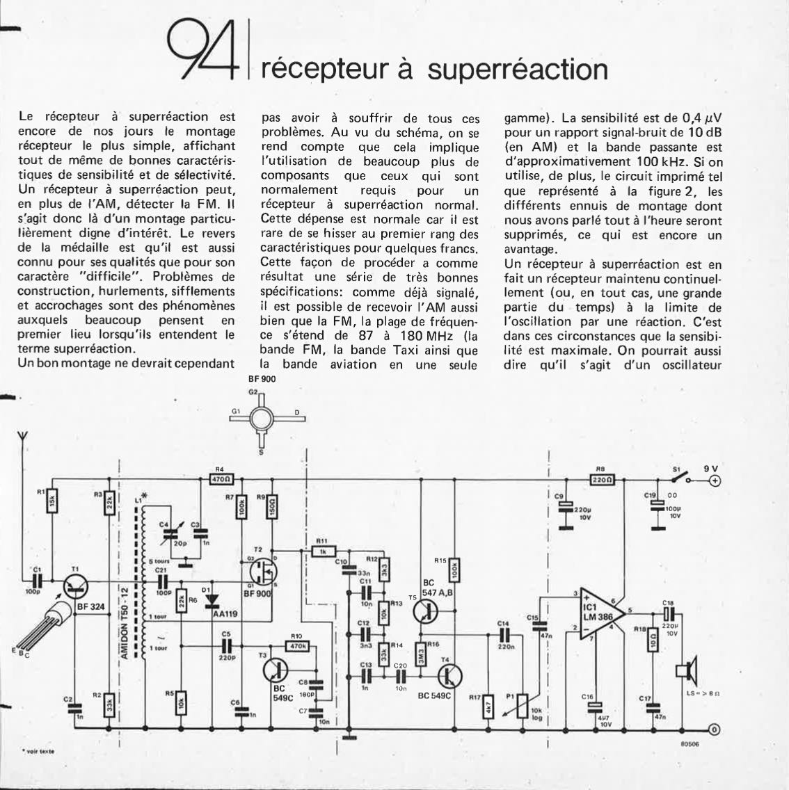 Récepteur à superréaction