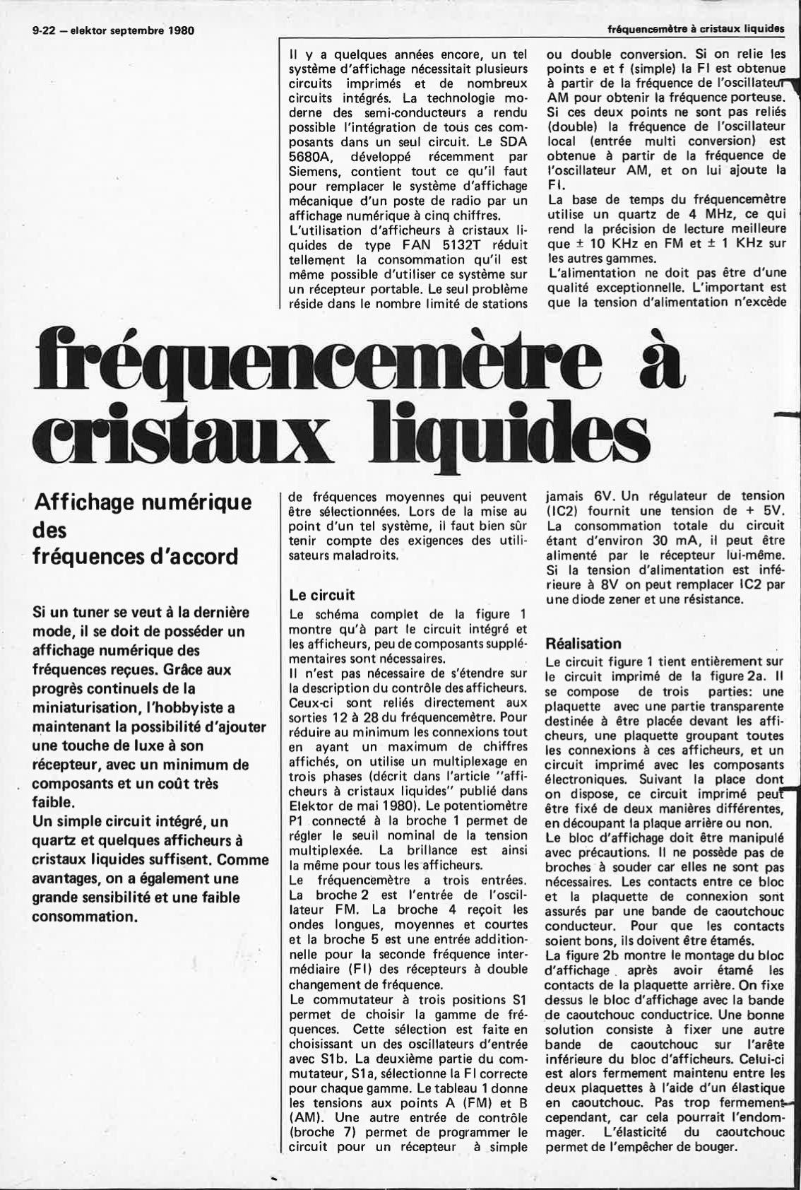 Fréquencemètre à cristaux liquides