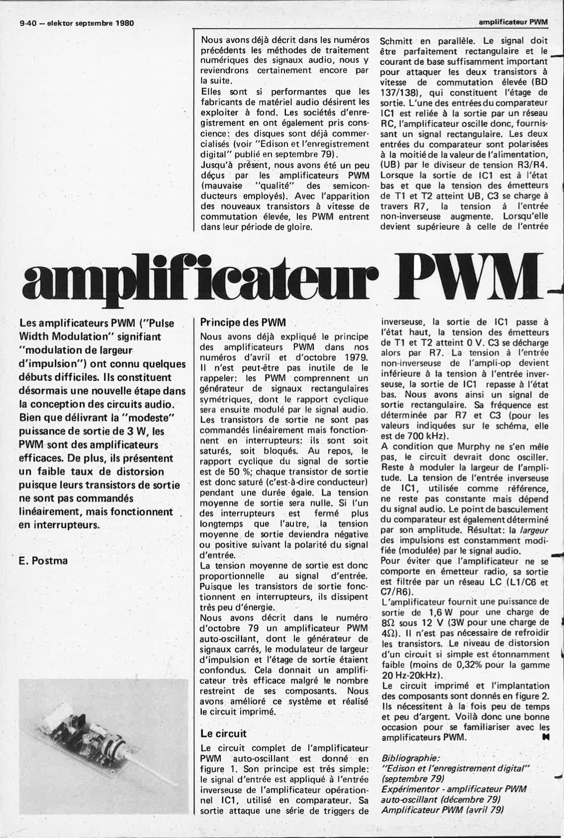 Amplificateur -PWM
