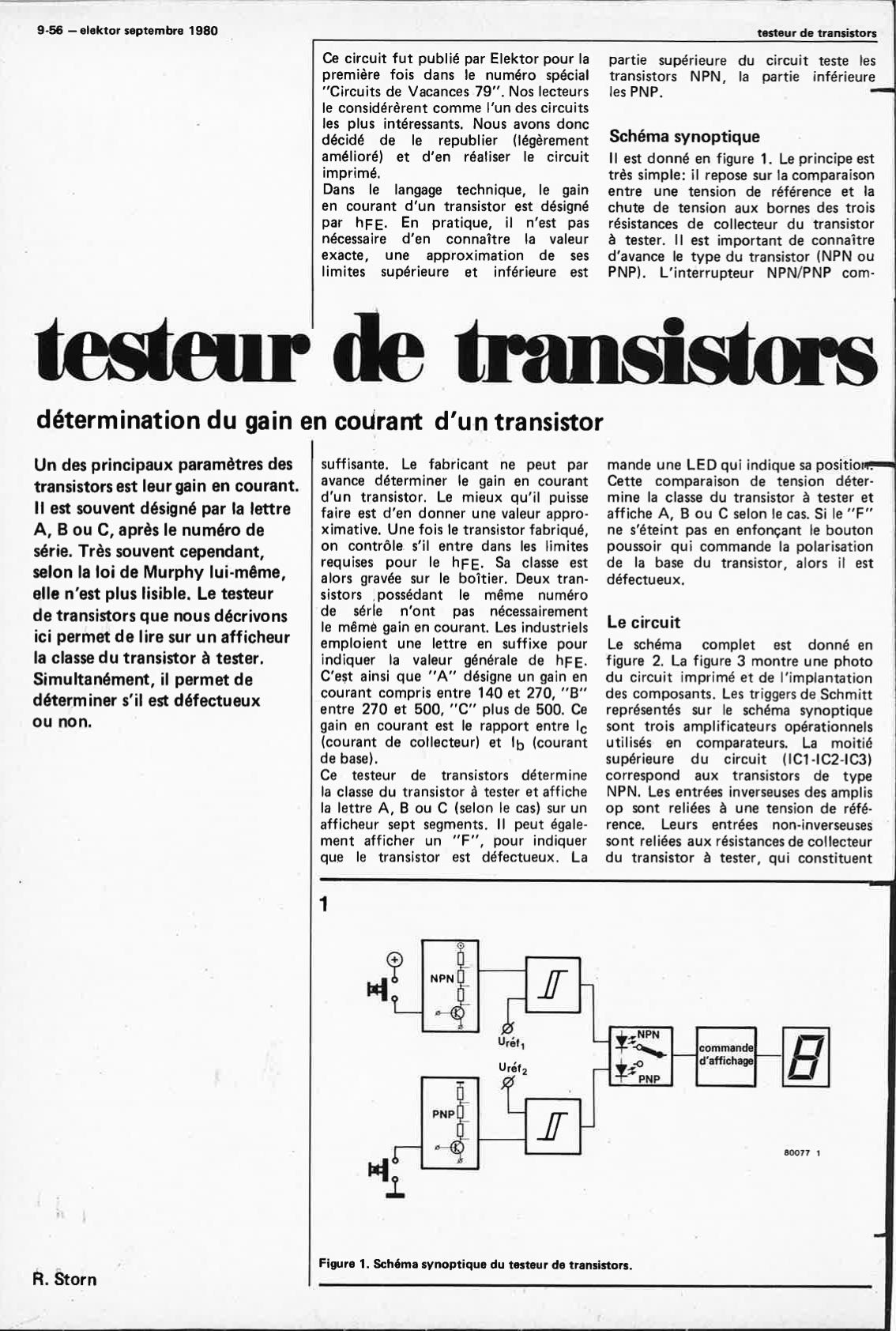 Testeur de transistors