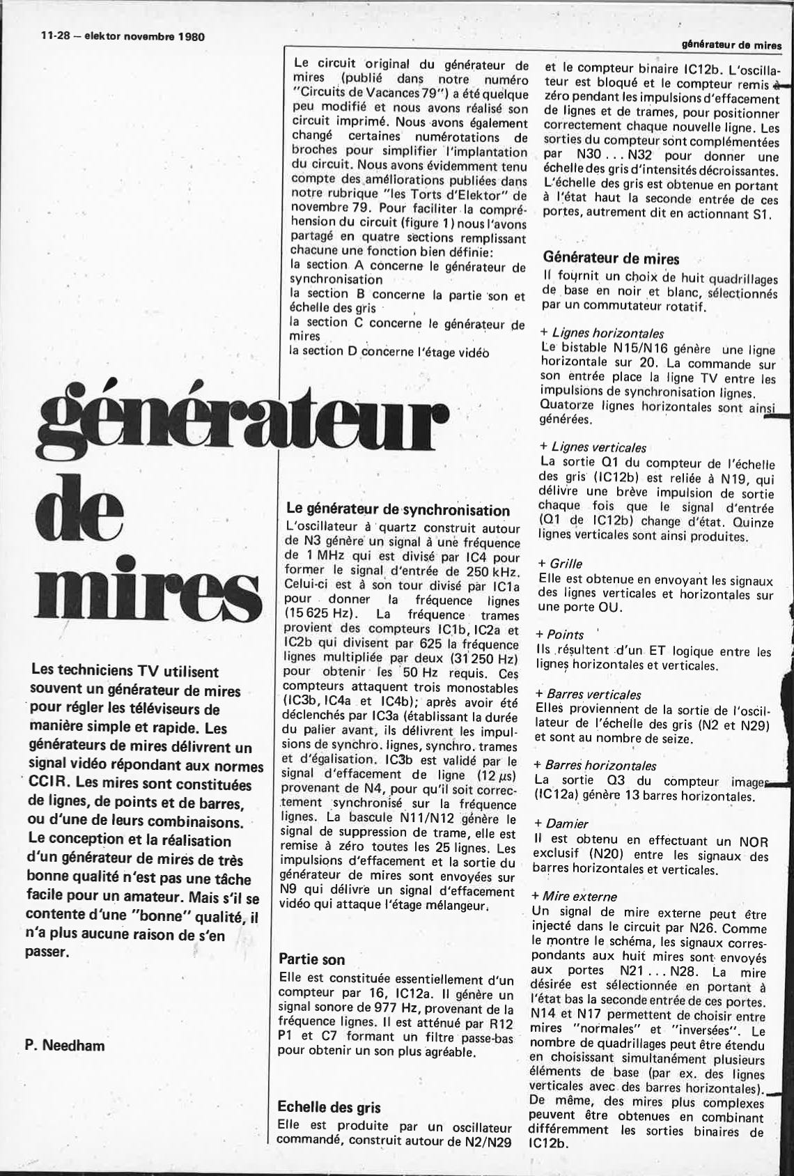 Générateur de mires