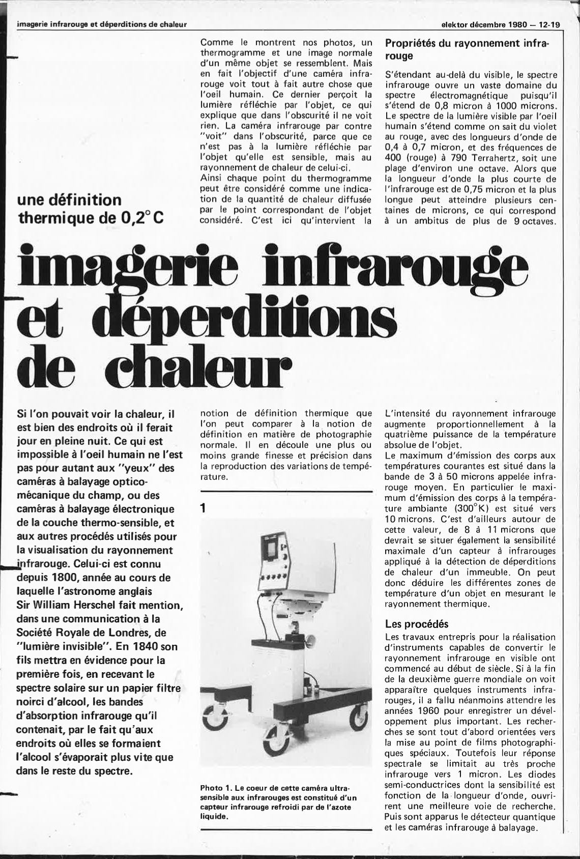 L`imagerie infrarouge et les déperditions de chaleur