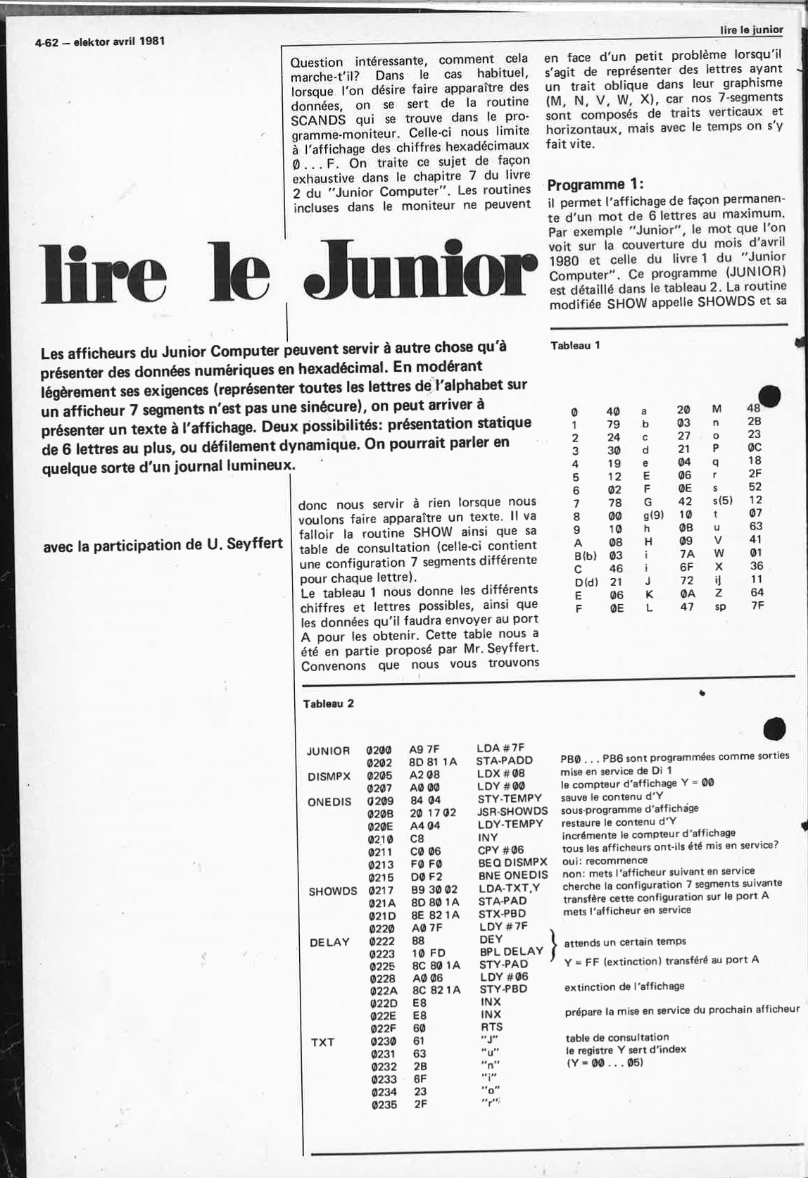 lire le Junior