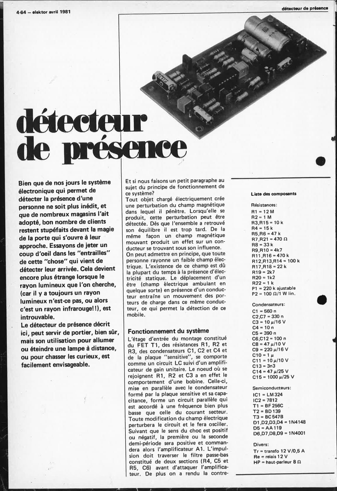 détecteur de présence