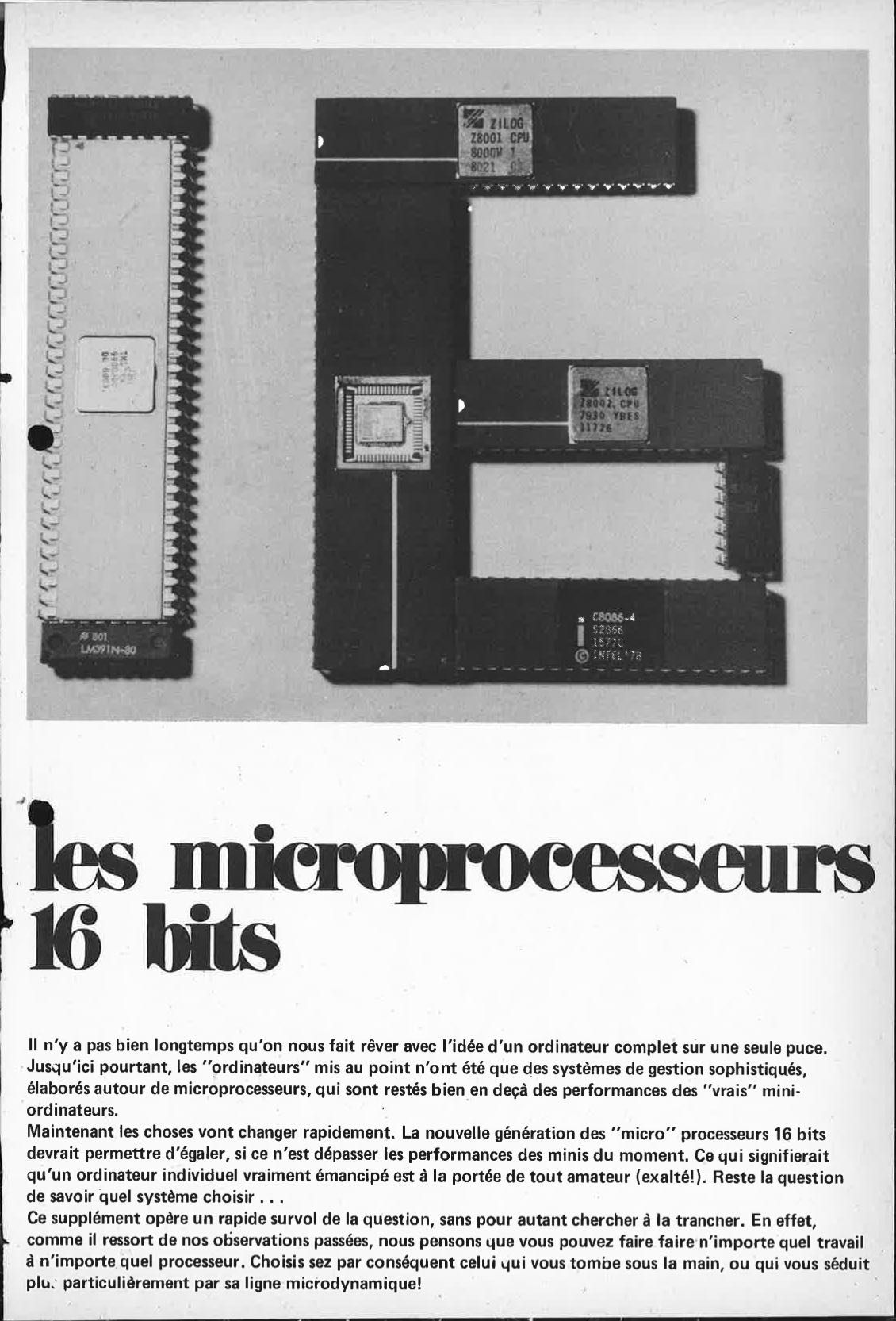 les microprocesseurs 16 bits
