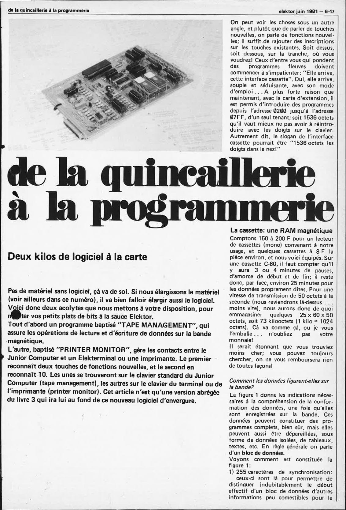 de la quincaillerie à la programmerie