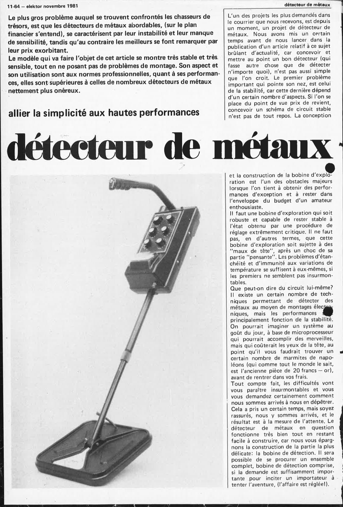 détecteur de métaux